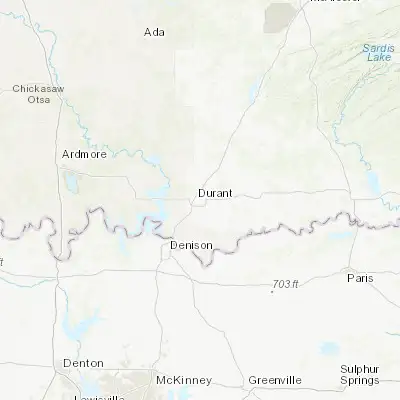 Map showing location of Durant (33.993990, -96.370820)