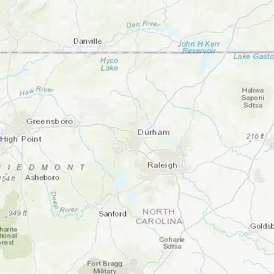 Map showing location of Durham (35.994030, -78.898620)