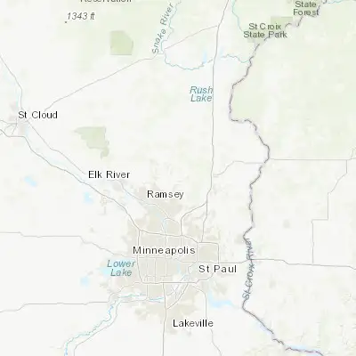 Map showing location of East Bethel (45.319410, -93.202450)