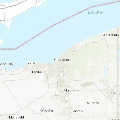 Map showing location of East Cleveland (41.533110, -81.579010)