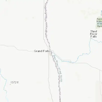 Map showing location of East Grand Forks (47.929980, -97.024520)