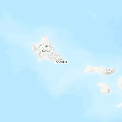 Map showing location of East Honolulu (21.289060, -157.717340)