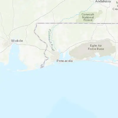 Map showing location of East Pensacola Heights (30.428810, -87.179970)