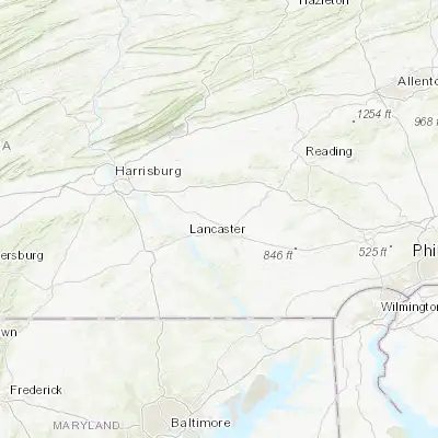 Map showing location of East Petersburg (40.100100, -76.354130)