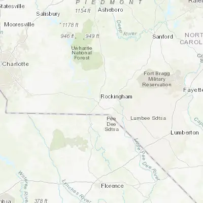 Map showing location of East Rockingham (34.918210, -79.762560)