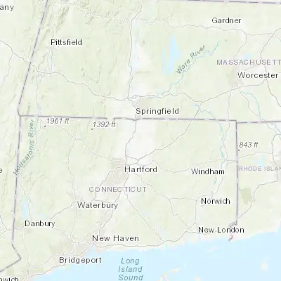 Map showing location of East Windsor (41.912320, -72.545090)