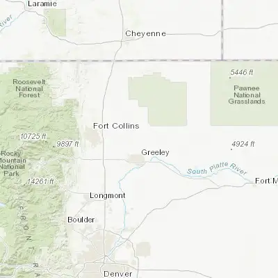 Map showing location of Eaton (40.530260, -104.711350)