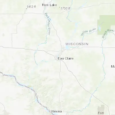 Map showing location of Eau Claire (44.811350, -91.498490)