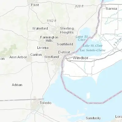Map showing location of Ecorse (42.244480, -83.145760)