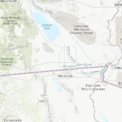 Map showing location of El Centro (32.792000, -115.563050)