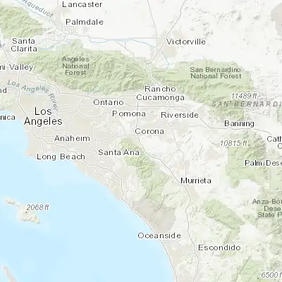 Map showing location of El Cerrito Corona (33.840570, -117.522830)