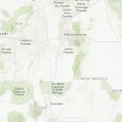 Map showing location of El Cerro (34.727000, -106.710860)