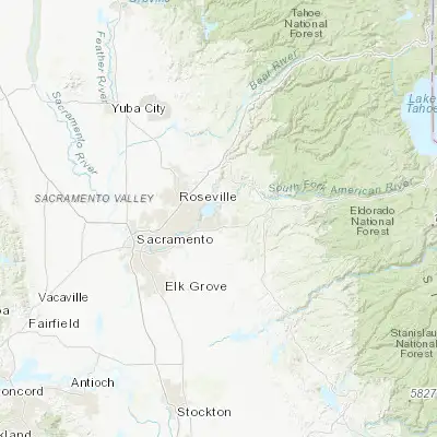 Map showing location of El Dorado Hills (38.685740, -121.082170)