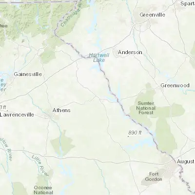 Map showing location of Elberton (34.111590, -82.868630)