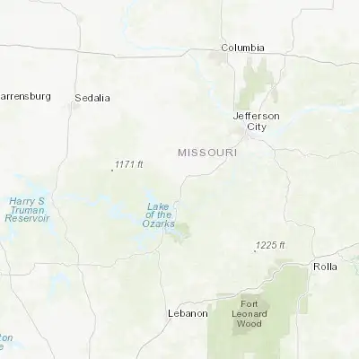 Map showing location of Eldon (38.348360, -92.581580)