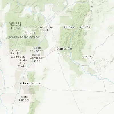 Map showing location of Eldorado at Santa Fe (35.526420, -105.934740)