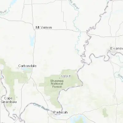 Map showing location of Eldorado (37.813660, -88.438100)