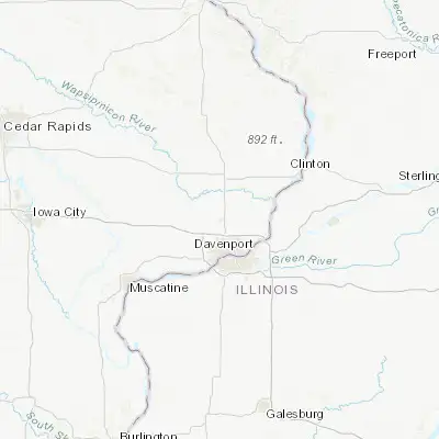 Map showing location of Eldridge (41.658090, -90.584580)