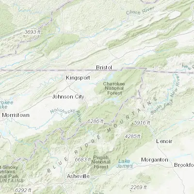 Map showing location of Elizabethton (36.348720, -82.210690)
