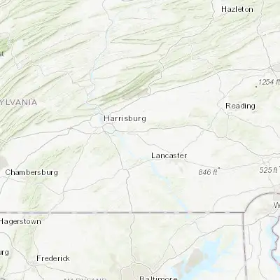 Map showing location of Elizabethtown (40.152870, -76.602750)