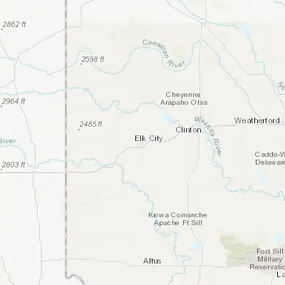 Map showing location of Elk City (35.411990, -99.404260)