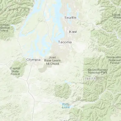 Map showing location of Elk Plain (47.053160, -122.397620)