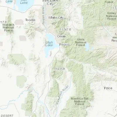 Map showing location of Elk Ridge (40.011340, -111.676870)