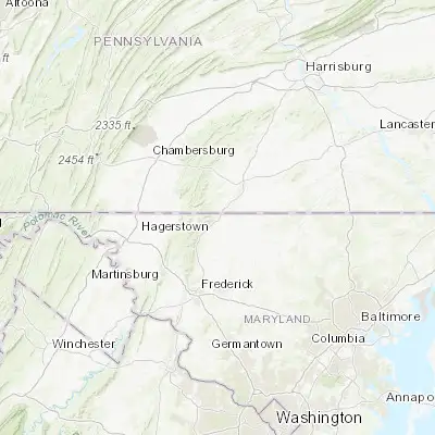 Map showing location of Emmitsburg (39.704540, -77.326930)