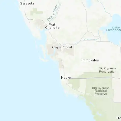 Map showing location of Estero (26.438140, -81.806750)