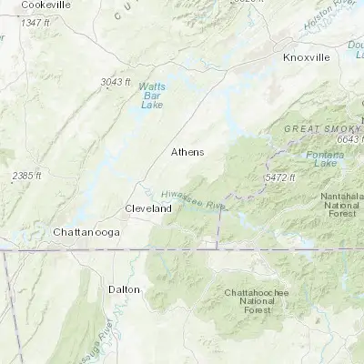 Map showing location of Etowah (35.323410, -84.524930)