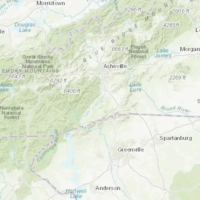 Map showing location of Etowah (35.317620, -82.594290)