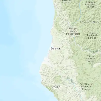Map showing location of Eureka (40.802070, -124.163670)
