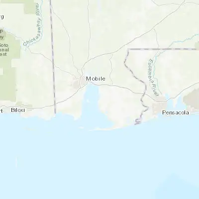 Map showing location of Fairhope (30.522970, -87.903330)