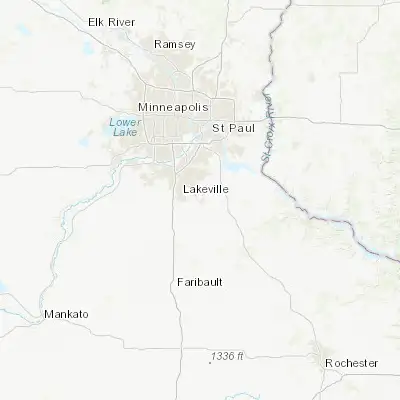 Map showing location of Farmington (44.640240, -93.143550)