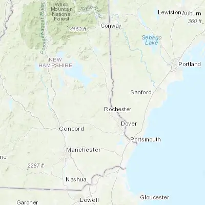 Map showing location of Farmington (43.389800, -71.065060)