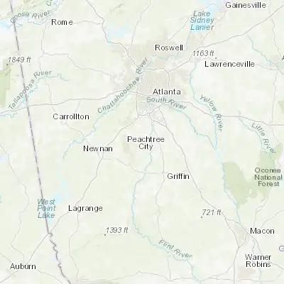 Map showing location of Fayetteville (33.448730, -84.454930)