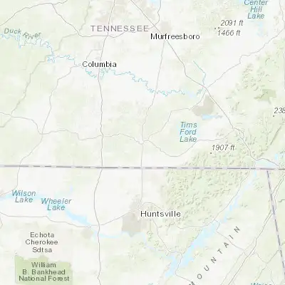 Map showing location of Fayetteville (35.152030, -86.570550)