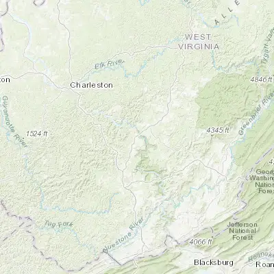 Map showing location of Fayetteville (38.052890, -81.103990)
