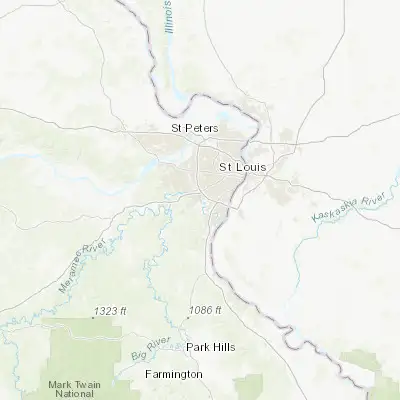 Map showing location of Fenton (38.513110, -90.435950)