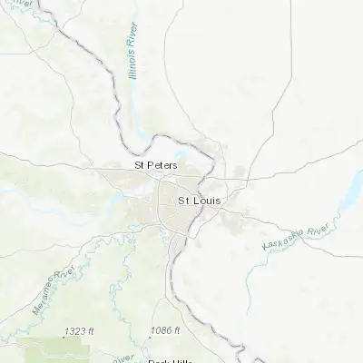Map showing location of Ferguson (38.744220, -90.305390)