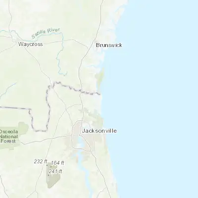 Map showing location of Fernandina Beach (30.669680, -81.462590)