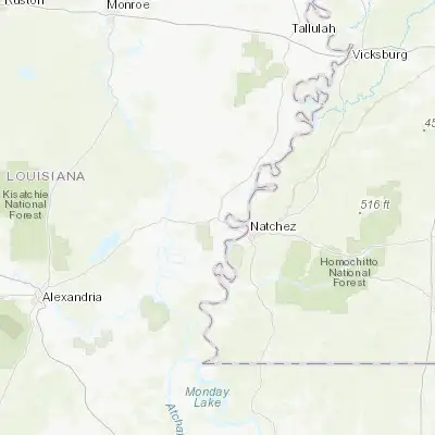 Map showing location of Ferriday (31.630170, -91.554560)