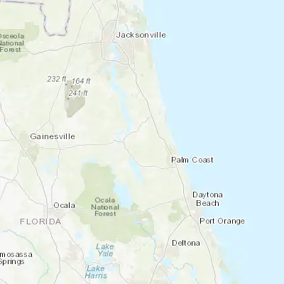 Map showing location of Flagler Estates (29.645530, -81.457000)
