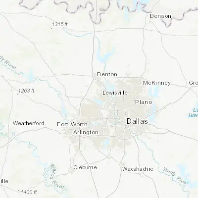 Map showing location of Flower Mound (33.014570, -97.096960)