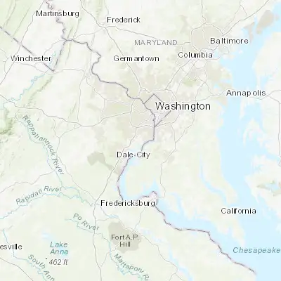 Map showing location of Fort Belvoir (38.711900, -77.145890)