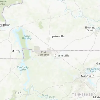 Map showing location of Fort Campbell North (36.654290, -87.460560)