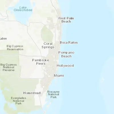 Map showing location of Fort Lauderdale (26.122310, -80.143380)