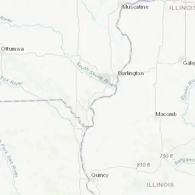 Map showing location of Fort Madison (40.629760, -91.315150)