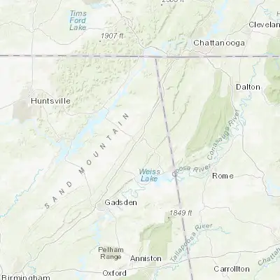Map showing location of Fort Payne (34.444250, -85.719690)