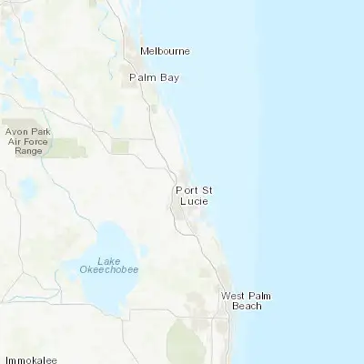 Map showing location of Fort Pierce South (27.409620, -80.354830)